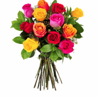 Hand Tie Colored Rose - Shalimar Flower Shop